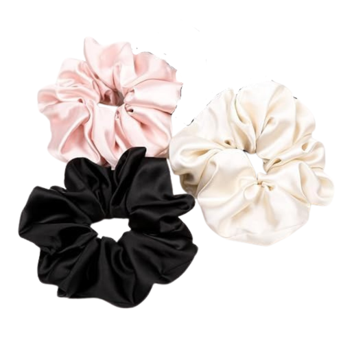 No-Pull Satin Scrunchies (3-pack)